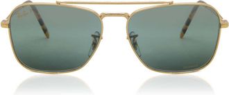 Ray-Ban RB3636 New Caravan Polarized 9196G6 Mens Sunglasses Gold Size 58