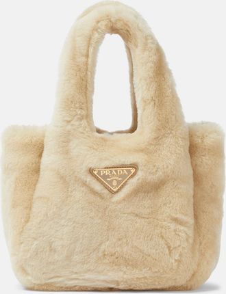 Prada Mini shearling tote bag