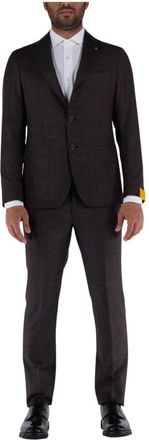 Tagliatore Enkelrijig pak - Heren - Business pakken - Bruin - 2XL - Wol - Kostuums