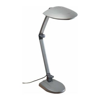 OEM L&aacute;mpara De Escritorio Con Base De Pl&aacute;stico Negro / Antracita Y Abrazadera De Mesa Con L&aacute;mpara De Bajo Consumo