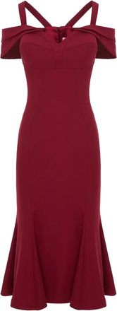 Murmur Candy midi-jurk met V-hals - Rood