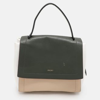 DKNY Dkny Green Leather Top Handle Bags