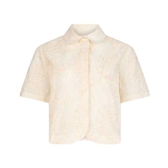 Liu Jo Short Sleeve Shirts, female, Beige, Size: XL Wa6508.2 Short Sleeve Shirt