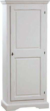 Biscottini International Bargue&ntilde;o De Estilo Country De Madera Maciza De Tilo Con Efecto Blanco Envejecido 72x40x173 Cm