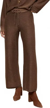 L'agence Womens Freya Knit Pants In Camel/gold