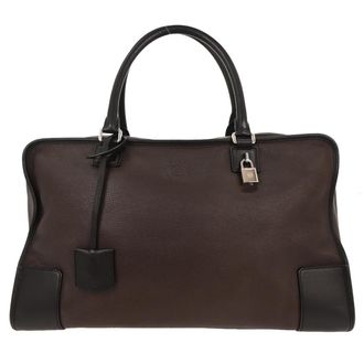 Loewe Amazona Nm Bag Leather Brown Leather Handbag (Pre-Owned)