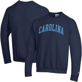 Champion Mens Champion Navy North Carolina Tar Heels Basic Arch Fleece Pullover Sweatshirt at Nordstrom, Size Large