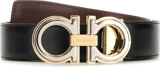 Ferragamo Black Reversible Gancini Belt