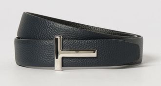 Tom Ford Cintura T Icon reversibile in pelle martellata con fibbia monogram