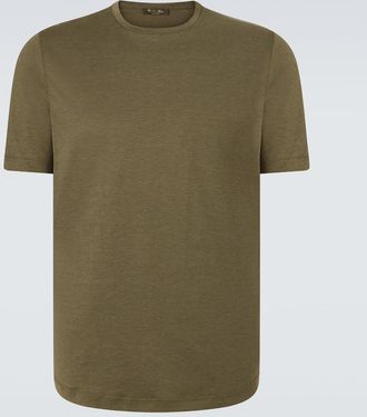Loro Piana T-shirt Levo in jersey di seta e cotone