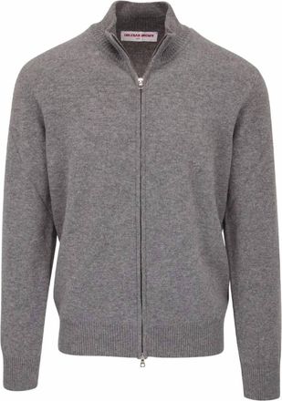 Orlebar Brown Mens Swan Cashmere Sweater In Grey Melange