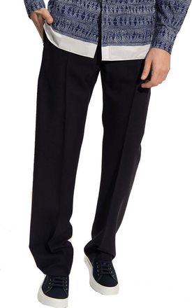 Ferragamo Mens Blue Cotton Casual Pants
