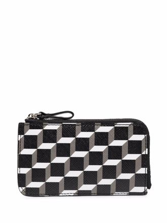 Pierre Hardy Portemonnee met monogramprint - Zwart