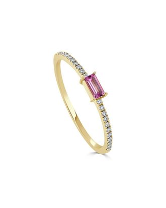 Sabrina Designs 14K 0.25 Ct. Tw. Diamond & Pink Tourmaline Ring