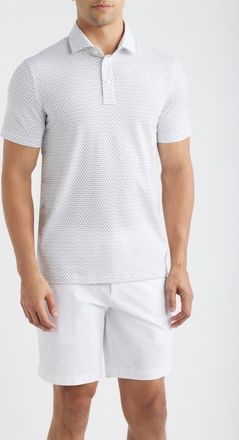 G/Fore All Play Geo Print Performance Golf Polo in Snow at Nordstrom, Size Xx-Large