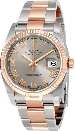 Rolex Oyster Perpetual Datejust Rhodium Dial Automatic Ladies Stainless Steel and 18 Carat Everose Gold Watch 116231RRO