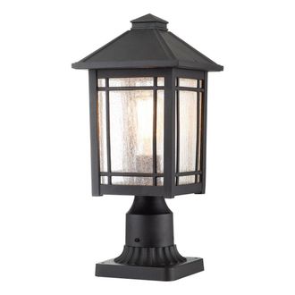 Netlighting Quoizel Cedar Point Outdoor Pedestal Light Black IP44