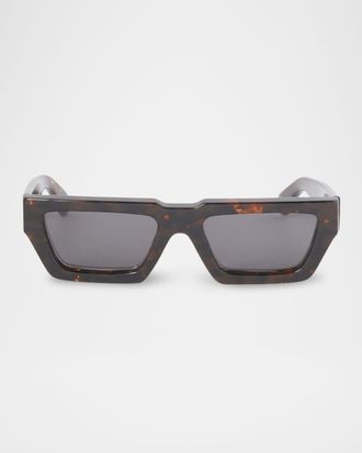 Off-white Men & apos;s Manchester Acetate Rectangle Sunglasses