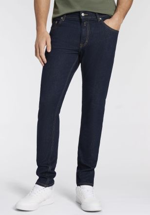 Replay Slim-fit-Jeans REPLAY MICKYM, Herren, Gr. 30, L&auml;nge 32, dunkelblau m1df07a, Denim/Jeans, Obermaterial: 99% Baumwolle, 1% Elasthan, slim fit normal, Je