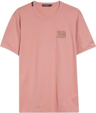Dolce & Gabbana Logo Cotton Jersey T-Shirt in Rosa Polvere Scuro at Nordstrom, Size 42 Us