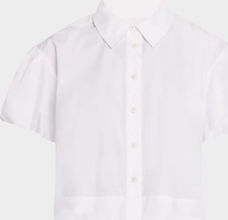 Tanya Taylor Elza Puff-Sleeve Top