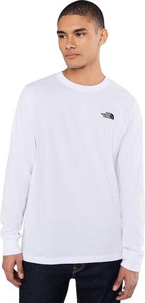 The North Face Evolution Simple Dome Regular Long Sleeve T-Shirts Mens T Shirt TNF White : 2XL, Cotton