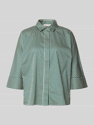 Christian Berg Regular Fit Hemdbluse mit durchg&auml;ngiger Knopfleiste in Dunkelgruen, Gr&ouml;&szlig;e 34