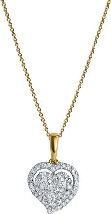 LuvMyJewelry Maeve Diamond Pave Heart Pendant in 14K Gold in 14K Yellow Gold at Nordstrom