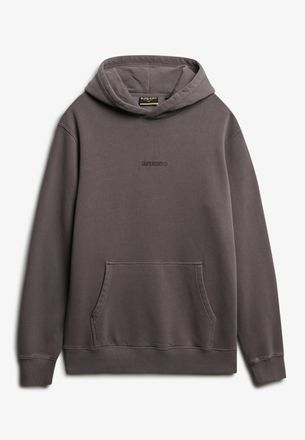 Superdry Kapuzensweatshirt SUPERDRY MICRO LOGO HOOD, Herren, Gr. XXL, grau (schwarz pebble grau), angeraute Sweatware, Obermaterial: 80% Baumwolle, 20% Polyest