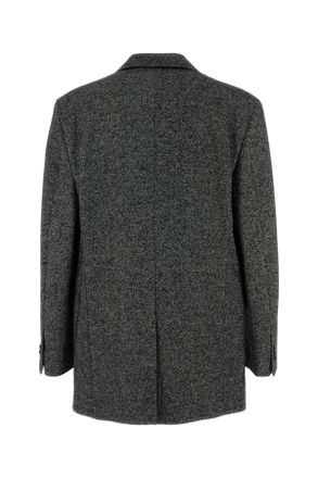 Loewe Mens Two-Tone Wool Blend Blazer Blackwhite Exterior: Nylon Giacche E Gilet