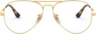 Ray-Ban 58mm Optical Glasses in Gold at Nordstrom