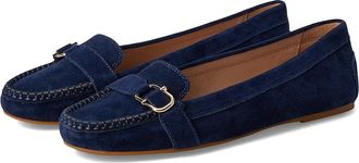 Jack Rogers Hanover Hardware Moccassin - Suede Womens Flat Shoes Midnight : 5.5 M, Leather/Rubber/Suede