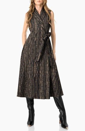Ivonne Sleeveless Long Wrap Dress in Black at Nordstrom, Size 12