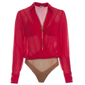 Elisabetta Franchi Dames, Tops, Rood, Maat: S Viscose