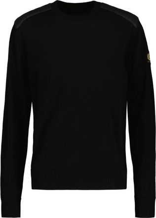 Belstaff Kerrigan Crewneck Jumper - Heren - Ronde hals truien - Zwart - 2XL - Wol - Truien & Vesten