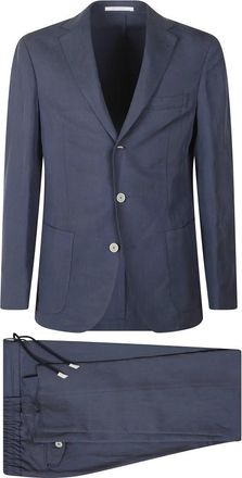 Eleventy Single Breasted Suits - Heren - Business pakken - Blauw - 2XL - Kostuums