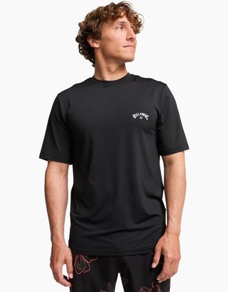 Billabong Mens Billabong Mens Arch Wave 50+ UPF Short Sleeve Rash Vest - Black - Size: 44