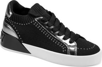 DKNY Mallory Stud Sneaker in Black at Nordstrom, Size 8.5