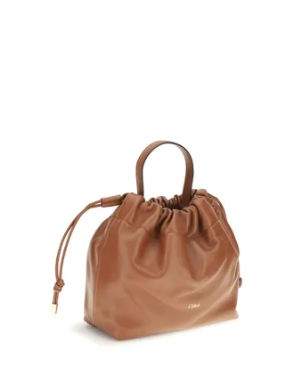 Chlo&eacute; Womens Icons Leather Chain Shoulder Bag Blushy Brown Lamb Ovis Aries