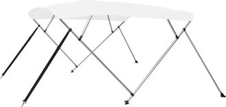 vidaXL Toldo Bimini De 4 Arcos Blanco 243x210x137 Cm Vidaxl