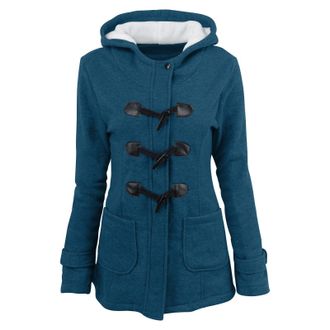 Generic Plus Size Loose Fit Overcoat Lightweight Windbreaker Jackets Ladies Duffle Trench Coat Horn Toggles Wool Blend Long Coats Vintage Printed Parka Outerw