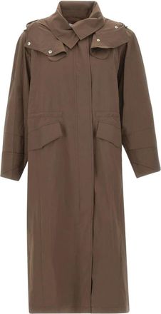 Iro Enyla Long Hooded Coat - Coats - Mujer - Marr&oacute;n - S