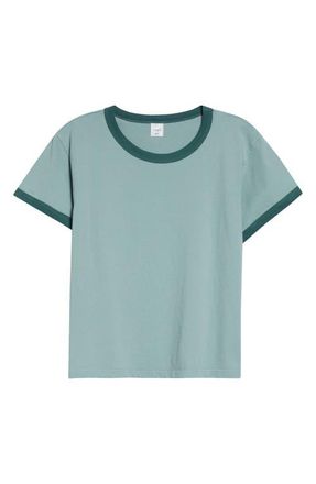 Leset Margo Ringer T-Shirt in Eucalyptus/Basil at Nordstrom, Size X-Small