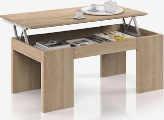 For&eacute;s Mesa Centro Elevable Flow Roble