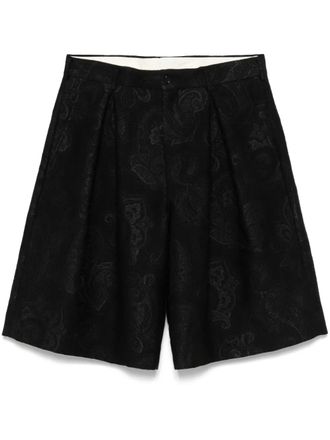 Comme Des Garçons paisley-jacquard shorts - Black