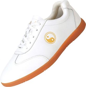 Generic Martial Arts Taewondo Shoes, Breathable Unisex Sports Boxing Karate Kung Fu Tai Chi for Children Teenager Adults(9.5 UK) White