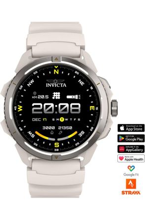 Invicta I-Tech ITECH-010 Herenhorloge - Smartwatch Uurwerk - Roestvrij Staal met Zwarte Wijzerplaat - 47 mm