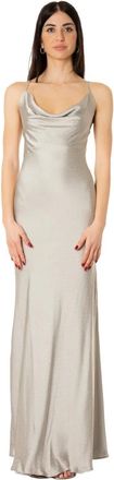 Actualee Abito laminato con micro strass - - Dresses - Donna - Grigio - S