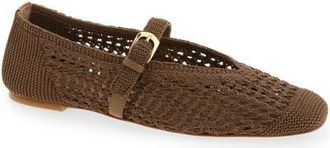 Stuart Weitzman Leora Mary Jane Flat in Smokey Taupe at Nordstrom, Size 10.5