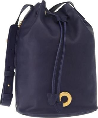 Celine Pre-owned Vintage Bucket Bag - Dames - Vintage Tas - Blauw - ONE Size - Leer - Vintage